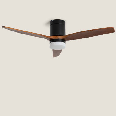 Tichý Stropní Ventilátor se Světlem DC Dřevěné Lopatky Leros