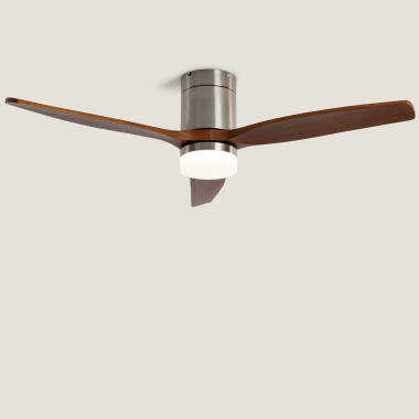 Bild von Deckenventilator mit Licht Lautlos DC Holzflügel Leros