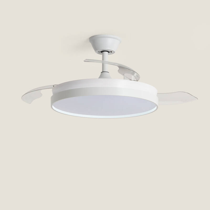 Bild von Deckenventilator mit Licht Lautlos DC einziehbare Flügel Kaios