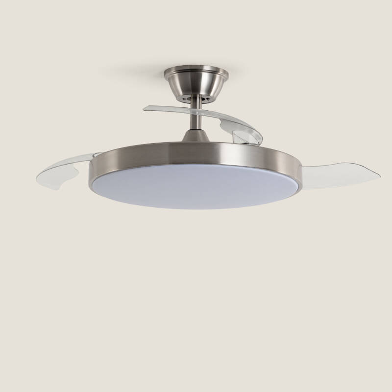Image de Ventilateur de Plafond avec Lumière Silencieux DC Pales Rétractables Tori