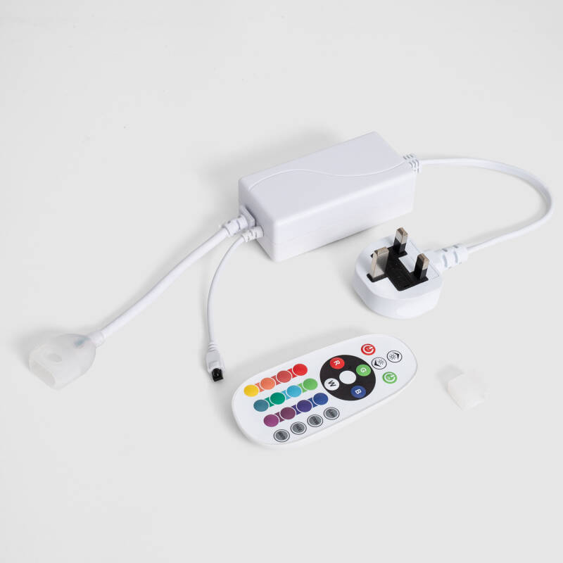 Image of Controller with IR Remote for 220V LED Neon Strip SFLEX8 Dimmable in RGB 
