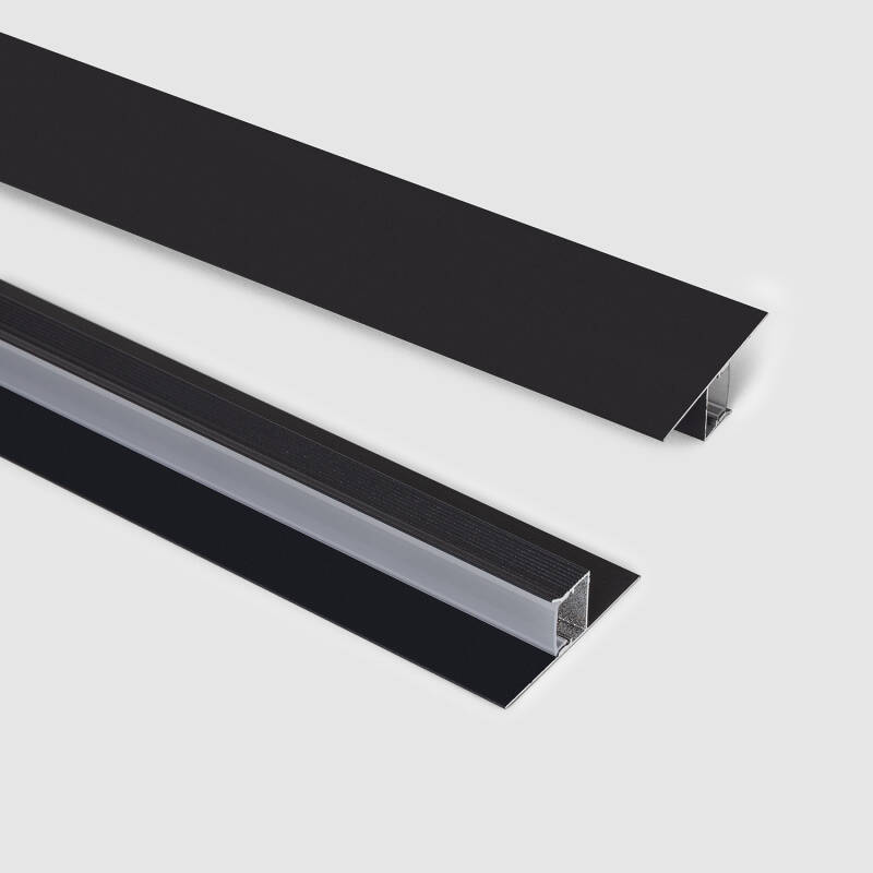 Bild von Aluminiumprofil zur Wand-/Deckenintegration für LED Streifen bis 15 mm mit durchgehender Abdeckung