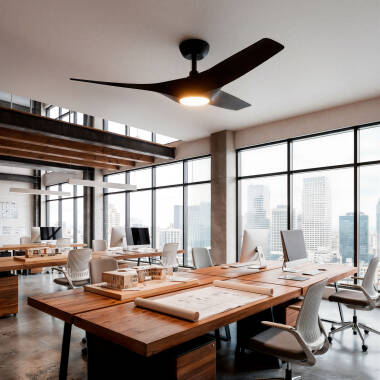 Immagine di Ventilatore da Soffitto Silenzioso Egina Nero 132cm Motore DC