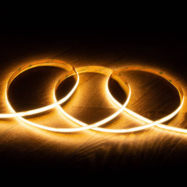 LED strip 24V COB 480 LED/m 5 m 15 W/m 1500 lm/m High Lumen, breedte 10 mm, knipbaar per 5 cm, IP20, CRI90