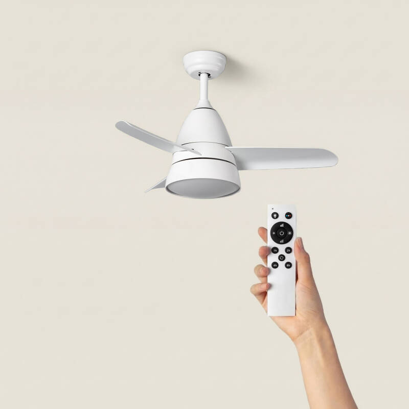 Bild von Deckenventilator Lautlos Industrial Weiss 91cm DC-Motor