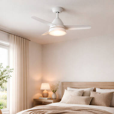 Bild von Deckenventilator Lautlos Industrial Weiss 91cm DC-Motor