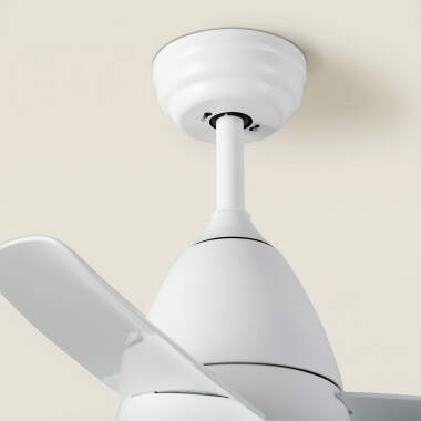 Bild von Deckenventilator Lautlos Industrial Weiss 91cm DC-Motor