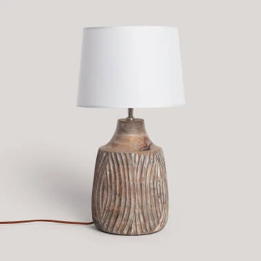 Lampe à Poser Bois Tanmay ILUZZIA
