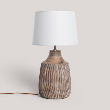 Tischlampe Holz Tanmay ILUZZIA