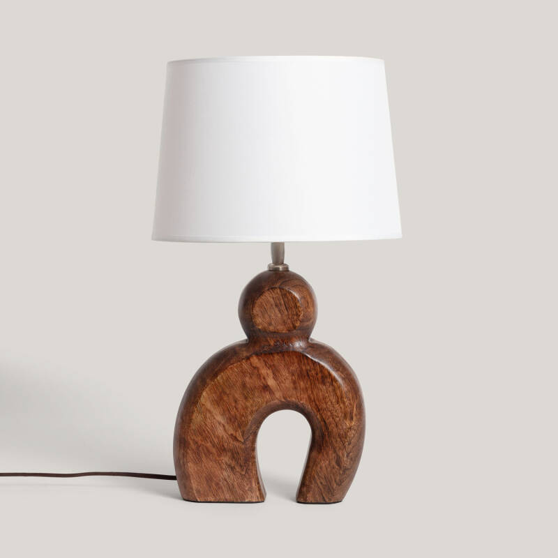 Bild von Tischlampe aus Holz Hunar II ILUZZIA 