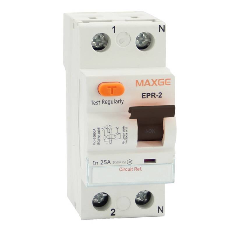Immagine di Interruttore Differenziale Residenziale Superimmunizzato 2P 30mA 25-63A 10kA Classe A MAXGE