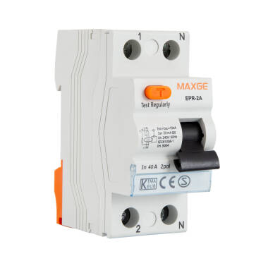 Installatieautomaat Residentieel Super Geïsoleerd 2P 30mA 25-63A 10kA Klasse A MAXGE