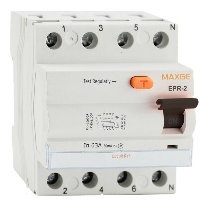 Immagine di Interruttore Differenziale Residenziale Superimmunizzato 2P 30mA 25-63A 10kA Classe A MAXGE