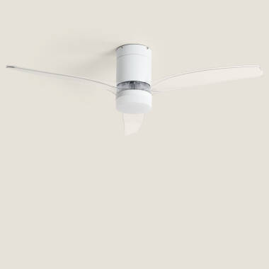 Ventilateur de Plafond avec Éclairage Silencieux DC Pales en Bois Leros