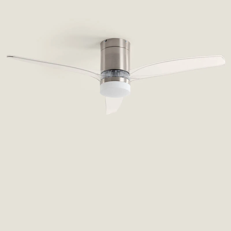 Bild von Deckenventilator mit Licht, geräuscharm, DC, Holzflügel, Leros