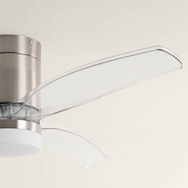 Bild von Deckenventilator mit Licht, geräuscharm, DC, Holzflügel, Leros