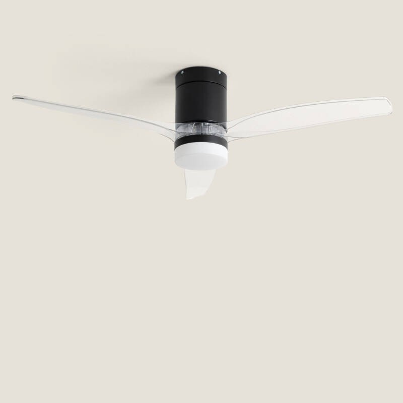 Bild von Deckenventilator mit Licht, geräuscharm, DC, Holzflügel, Leros