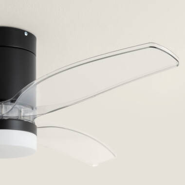 Bild von Deckenventilator mit Licht, geräuscharm, DC, Holzflügel, Leros