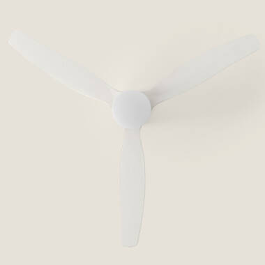 Bild von Deckenventilator mit Licht Lautlos DC Holzflügel Leros