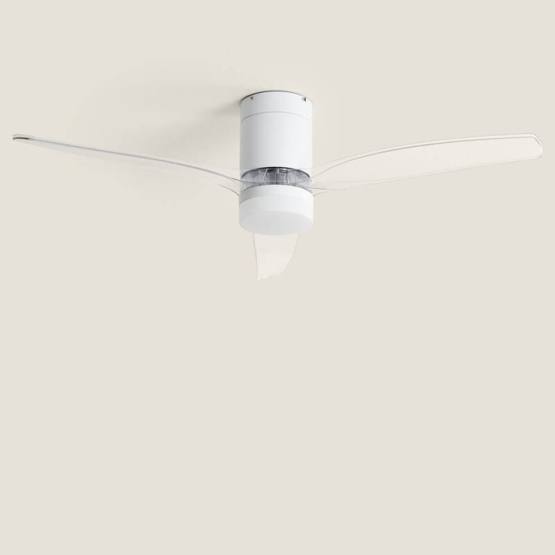 Bild von Deckenventilator mit Licht Lautlos DC Holzflügel Leros