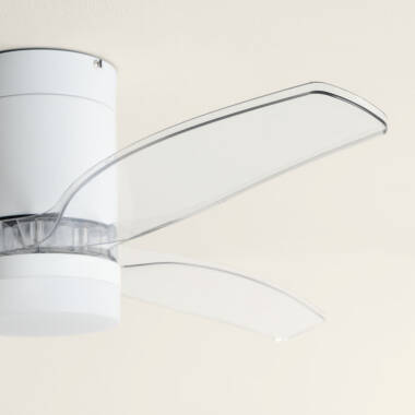 Bild von Deckenventilator mit Licht Lautlos DC Holzflügel Leros