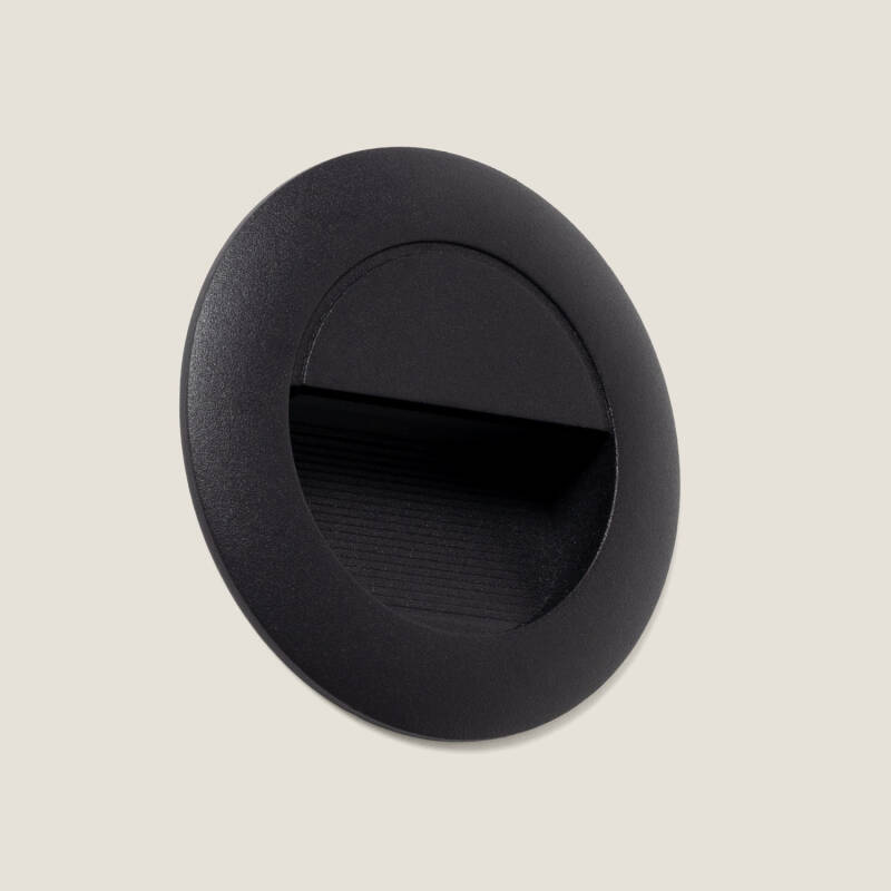 Image de Balise Extérieure LED Murale 3W Encastrable Ronde Segre