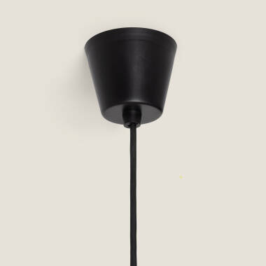 Afbeelding van Buitenhanglamp met rotan-Effect Léa Drum