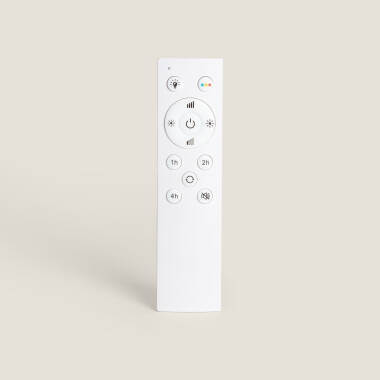 Image of Spetses Silent Ceiling Fan with DC Motor in White Wood 132cm