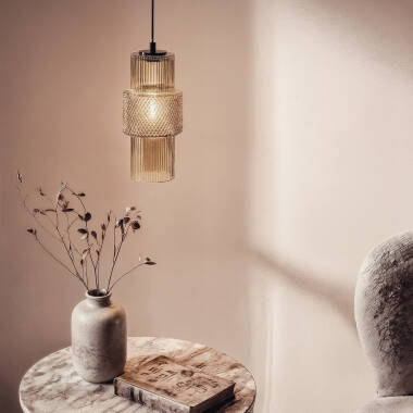 Bild von Pendelleuchte Metall und Glas Berila