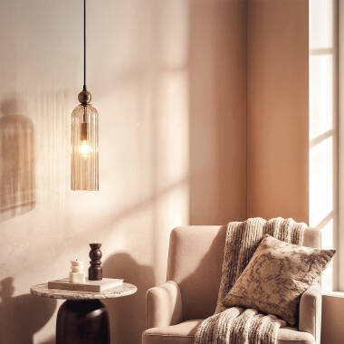 Bild von Pendelleuchte Metall und Glas Cheryl