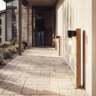 Bild von Bodenstehleuchte Außen Aufbau 50cm Edelstahl und Glas Isoba