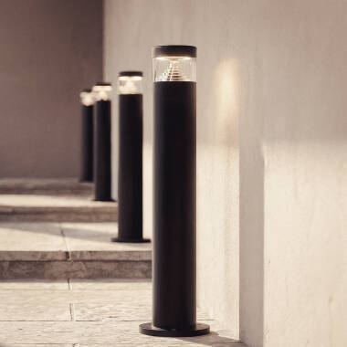 5W Inti Stainless Steel Outdoor Bollard in Black 50cm