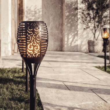 Bild von LED-Fackel Solar mit Flammeneffekt mit Spieß 1W 78 cm