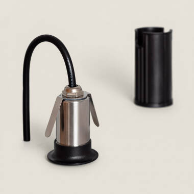 Immagine di Segnapasso per Esterno LED Incasso a Terra 12V DC Nero Tiziano