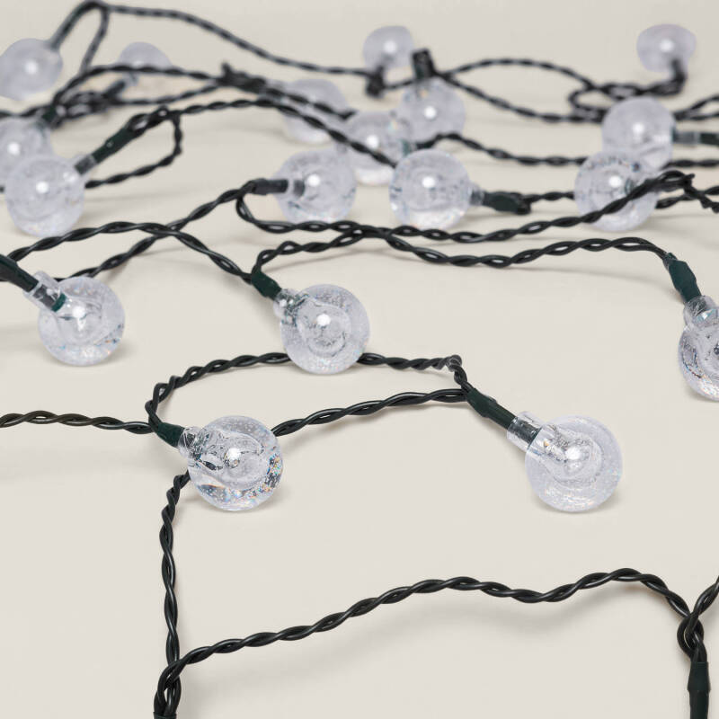 Ghirlanda LED Solare per Esterni 30 Sfere 5m