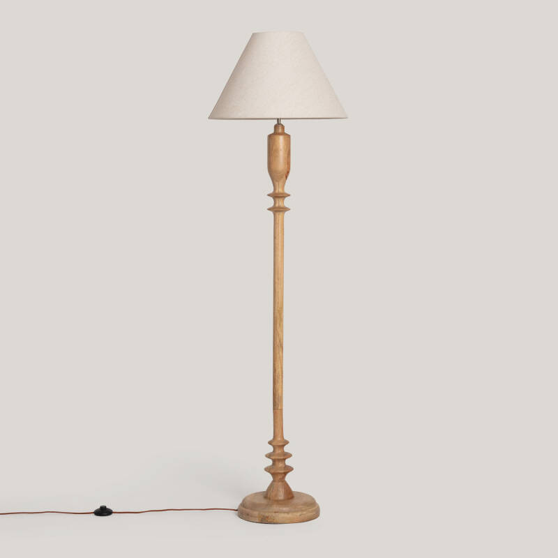 Lampada da Terra Legno Meena ILUZZIA 