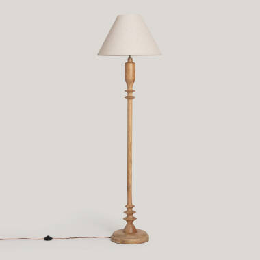 Dřevěná Stojací Lampa Meena ILUZZIA