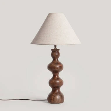 Lampe à Poser Bois Anahla ILUZZIA