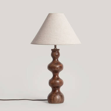 Tischlampe aus Holz Anahla ILUZZIA
