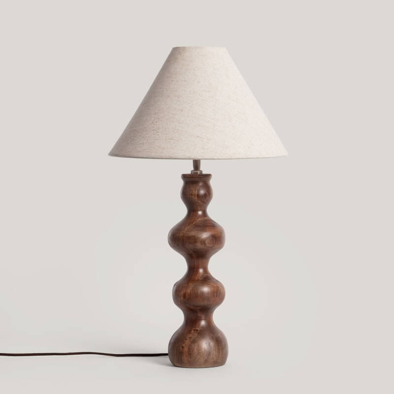 Immagine di Lampada da Tavolo Legno Anahla ILUZZIA