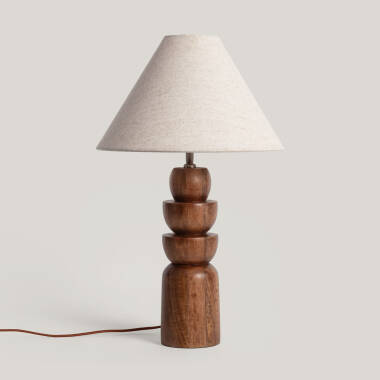 Tafellamp Hout  Adah ILUZZIA