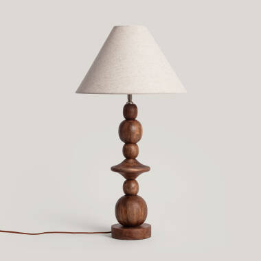 LED Tischlampe  aus Holz Tanish ILUZZIA