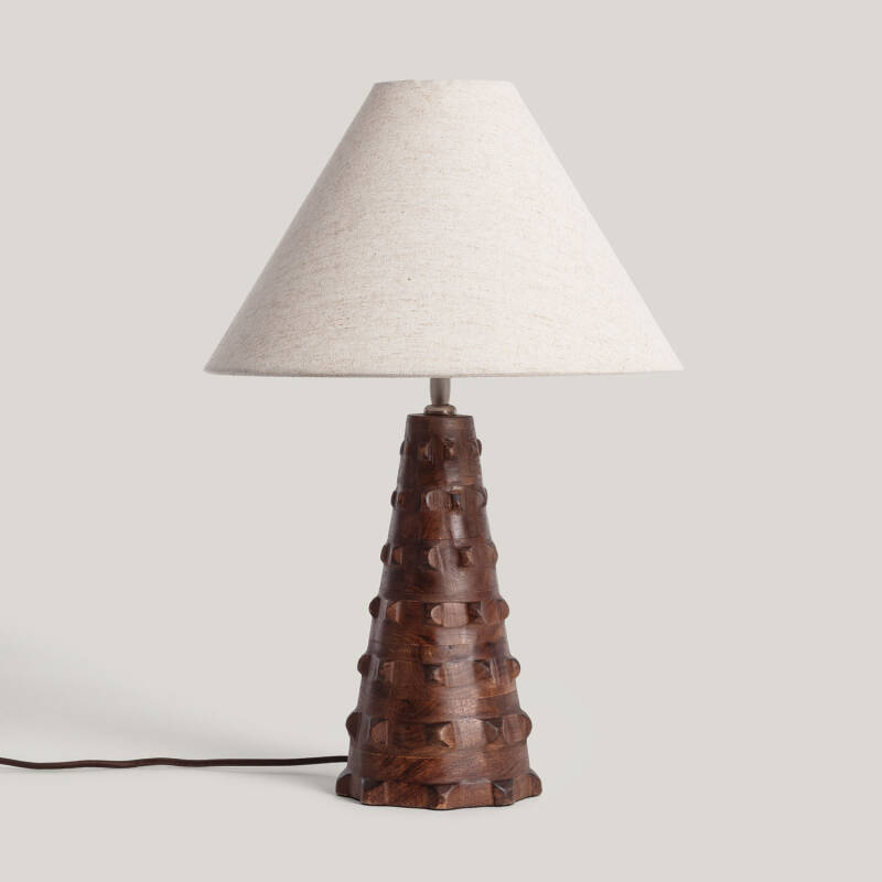 Bild von LED Tischlampe aus Holz Samesh ILUZZIA