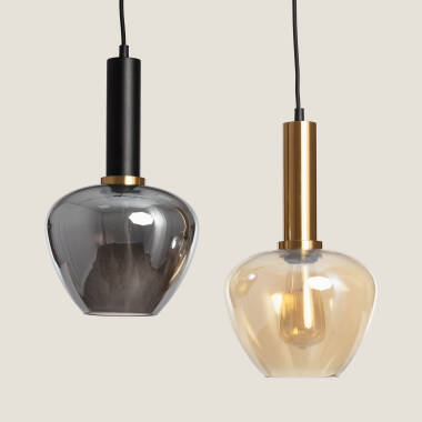 Immagine di Lampada a Sospensione Metallo e Vetro Daira