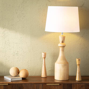 Immagine di Lampada da Tavolo Legno Marala ILUZZIA