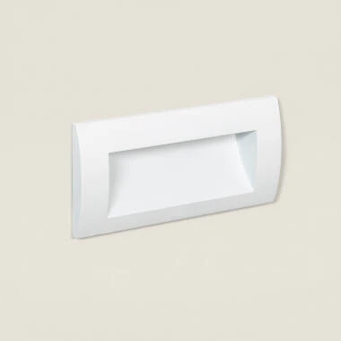 Balise Extérieure LED 4W Encastrable Murale Rectangulaire Aluminium et Verre Edulis