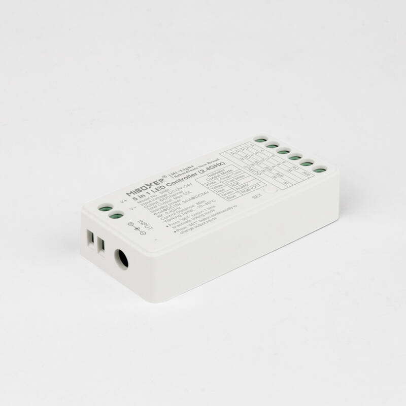 Bild von Controller für LED Streifen Einfarbig/CCT/RGB/RGBW/RGB+CCT 12-24V MiBoxer SR5L Low Power kompatibel mit RF-Fernbedienung