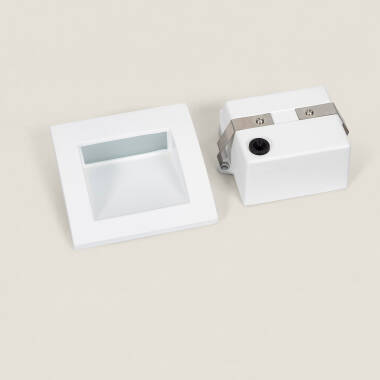 Image of Leif 4W Square Outdoor Recessed LED Wall Light White