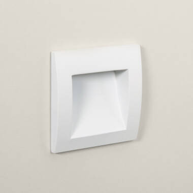 Balise LED Extérieure 4W Encastrable  Carrée  Blanche en Aluminium
