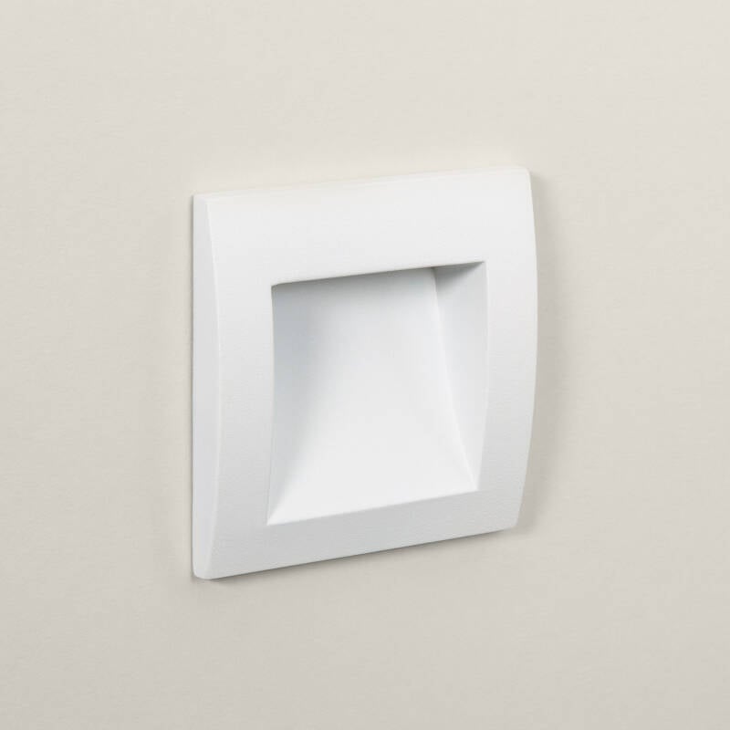 Image of Leif 4W Square Outdoor Recessed LED Wall Light White